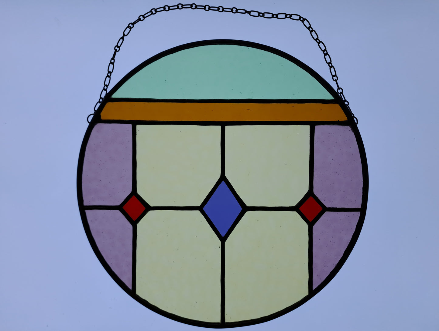 Bluey and Bingo Inspired Real Stained Glass Suncatcher - Blue, Pink or Purple Window Panel- Unique Gift Home Decor Bedroom Artwork